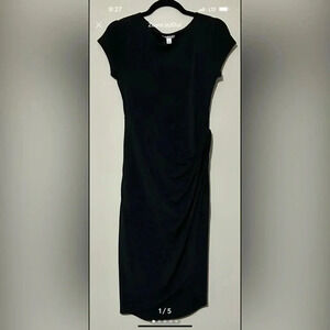 NWOT‎ Cato Cap Sleeve Slinky Faux Wrap Midi Dress Size Small